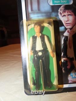 Vintage Kenner Star Wars Carded ROTJ 77 Back-A Han Solo Action Figure