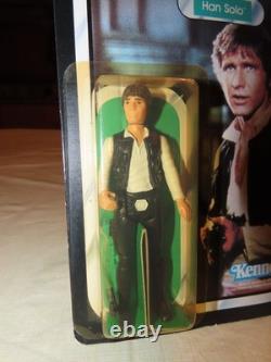 Vintage Kenner Star Wars Carded ROTJ 77 Back-A Han Solo Action Figure