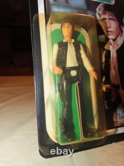 Vintage Kenner Star Wars Carded ROTJ 77 Back-A Han Solo Action Figure