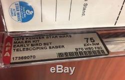 Vintage Kenner Star Wars Early Bird Mailer Set DT Double Telescoping Luke AFA75