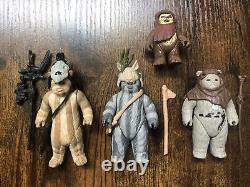 Vintage Kenner Star Wars Ewoks Lot Of 4 118 Scale Action Figures