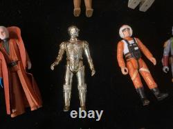 Vintage Kenner Star Wars Figures 80's w Darth Vader Carry Case Lot of 31+