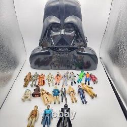 Vintage Kenner Star Wars LOT Of 21 ACTION FIGURES With Darth Vader Case
