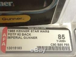 Vintage Kenner Star Wars Potf 92 Back Imperial Gunner Afa 85 Moc Unpunched