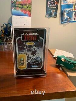 Vintage Kenner Star Wars ROTJ 65 back A Yoda Brown Snake MOC Unpunched