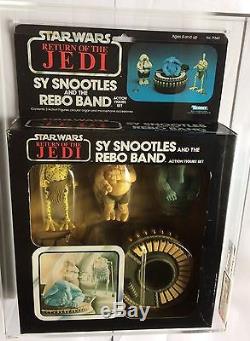 Vintage Kenner Star Wars Rotj Rebo Band (black Mikes/ Silver Flute) Afa 80 Misb