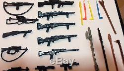 Vintage Kenner Star Wars Weapons Lot Of 43 Lightsabers Blasters Rifles Ewok