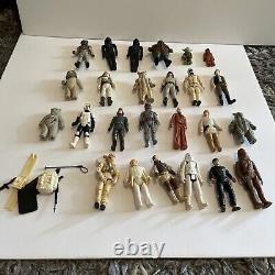 Vintage LFL, Hasbro Star Wars Lot Of 25 Figurines 70's 80's Plus Accessories