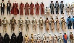 Vintage Lot 166 Star Wars Action Figures 1977-84 withWeapons & Variants