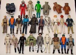 Vintage Lot of 68 1970's / 80's STAR WARS Action Figure Lot Some Weapons NR