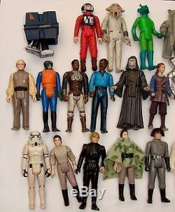 Vintage Lot of 68 1970's / 80's STAR WARS Action Figure Lot Some Weapons NR