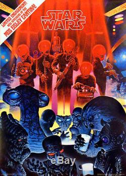 Vintage NEAR MINT 1978 Star Wars Fan Club Cantina Poster