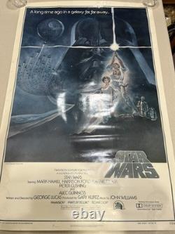 Vintage ORIGINAL 1977 STAR WARS One Sheet Style A 77/21-0 Movie Poster