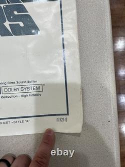 Vintage ORIGINAL 1977 STAR WARS One Sheet Style A 77/21-0 Movie Poster