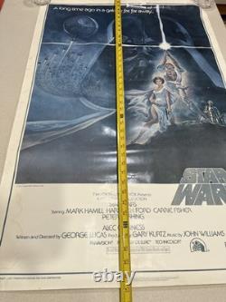 Vintage ORIGINAL 1977 STAR WARS One Sheet Style A 77/21-0 Movie Poster