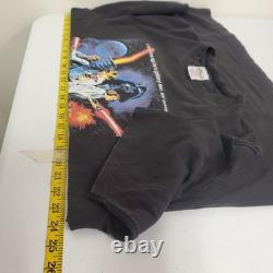 Vintage Oneita Mens Single Stitch 1993 Star Wars Graphic T Shirt Size XL Black