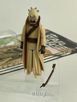 Vintage Orig Star Wars Sand People 12 Back Kenner 1977 open bubble Superb Fig