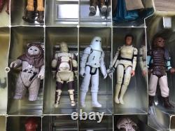 Vintage Original 1977-1985 Kenner Star Wars C-3PO Case And 18 Figurines