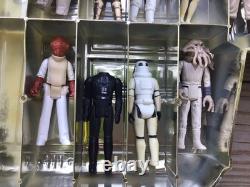 Vintage Original 1977-1985 Kenner Star Wars C-3PO Case And 18 Figurines