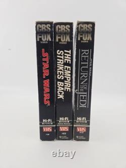 Vintage Original Star Wars Trilogy CBS FOX Video VHS Tapes UNTESTED RED LABEL
