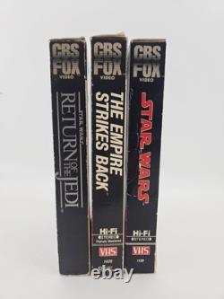 Vintage Original Star Wars Trilogy CBS FOX Video VHS Tapes UNTESTED RED LABEL