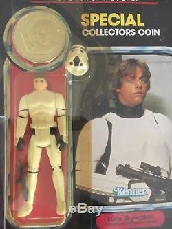 Vintage RARE Star Wars 1985 POTF Luke Skywalker Stormtrooper 92 back (AFA 60)