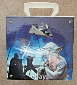 Vintage STAR WARS 1982 Record Tote & Records Lot Ewoks Droid World Star Wars