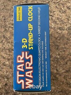 Vintage STAR WARS 3-D Electronic Quartz Clock, NRFB, NEW (Old Stock), VGC, NICE