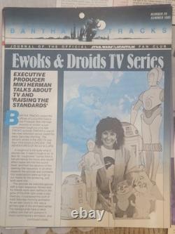 Vintage STAR WARS BANTHA TRACKS Fan Club Newsletter Lot of 19 from 1980 to 1985