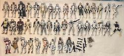 Vintage STAR WARS Clone Storm Trooper 33 FIGURE LOT Army Builder Weapons Parts