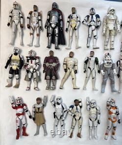 Vintage STAR WARS Clone Storm Trooper 33 FIGURE LOT Army Builder Weapons Parts