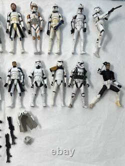 Vintage STAR WARS Clone Storm Trooper 33 FIGURE LOT Army Builder Weapons Parts