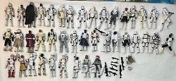 Vintage STAR WARS Clone Storm Trooper 33 FIGURE LOT Army Builder Weapons Parts