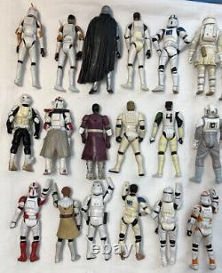 Vintage STAR WARS Clone Storm Trooper 33 FIGURE LOT Army Builder Weapons Parts
