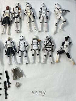 Vintage STAR WARS Clone Storm Trooper 33 FIGURE LOT Army Builder Weapons Parts