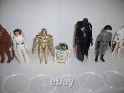 Vintage STAR WARS FIRST 12 KENNER FIGURE COMPLETE SET LUKE LEIA HAN VADER 1977