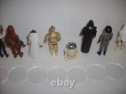 Vintage STAR WARS FIRST 12 KENNER FIGURE COMPLETE SET LUKE LEIA HAN VADER 1977