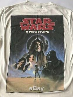Vintage STAR WARS T-shirt A New Hope 90s Lucas films ltd movie X large