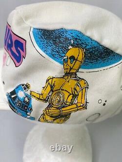 Vintage STAR WARS Tours Hat Fitted Cap R2 D2 Retro 80s Disneyland Parks RARE