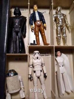 Vintage STAR WARS action figures with carrying case 17 figures and weapons