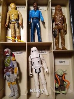 Vintage STAR WARS action figures with carrying case 17 figures and weapons