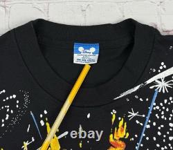 Vintage Star Tours Star Wars Disney AOP Single Stitch T-shirt size XL