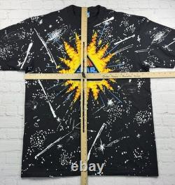Vintage Star Tours Star Wars Disney AOP Single Stitch T-shirt size XL