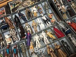 Vintage Star Wars 100 Complete Figure Lot & Cases Original Weapons 1977