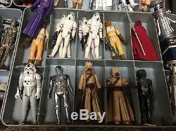 Vintage Star Wars 100 Complete Figure Lot & Cases Original Weapons 1977 B