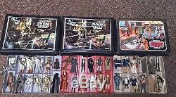 Vintage Star Wars 106 Complete Figure Lot & Cases Original Weapons 1977
