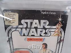 Vintage Star Wars 12 Back Luke Skywalker Figure Afa 60 Ex 60/75/80 Kenner 1978
