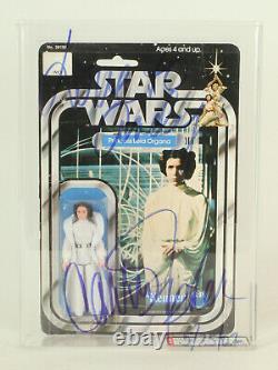 Vintage Star Wars 12 Back Princess Leia Signed By Carrie Fisher AFA