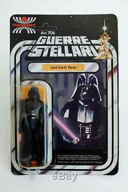 Vintage Star Wars 1977 Darth Vader 12 Back Harbert Guerre Stellari Italy MOC