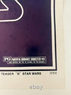 Vintage Star Wars 1977 Folded 1-Sheet Teaser Style B 27 x 41 ORIGINAL